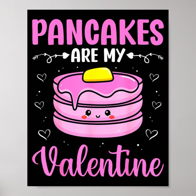 Affiche Valentine's Day Couple - Pancakes Are My Valentine (Devant)