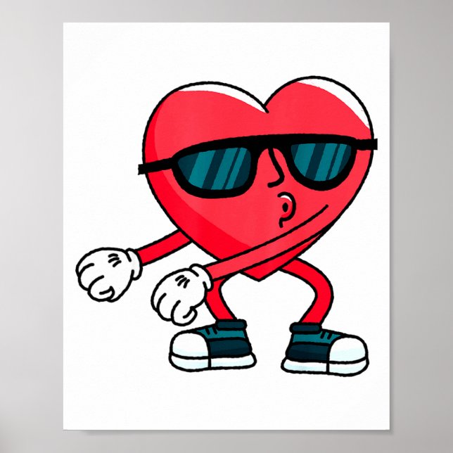 Affiche Valentines Day Dancing Heart  (Devant)