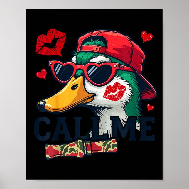 Affiche Valentine's Day Duck Hunting Camo Call Me Toddler  (Devant)