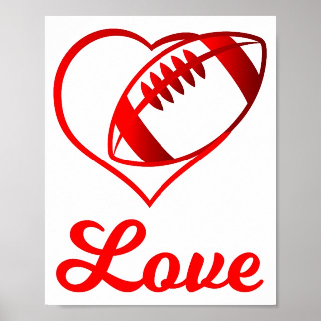 Affiche Valentines Day Gift For Football Lovers  (Devant)
