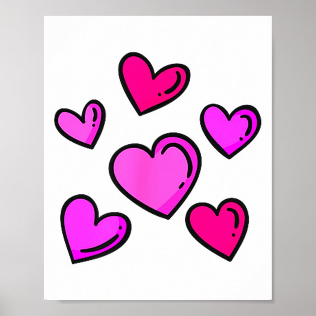 Affiche Valentines Day Hearts Love Graphic  (Devant)