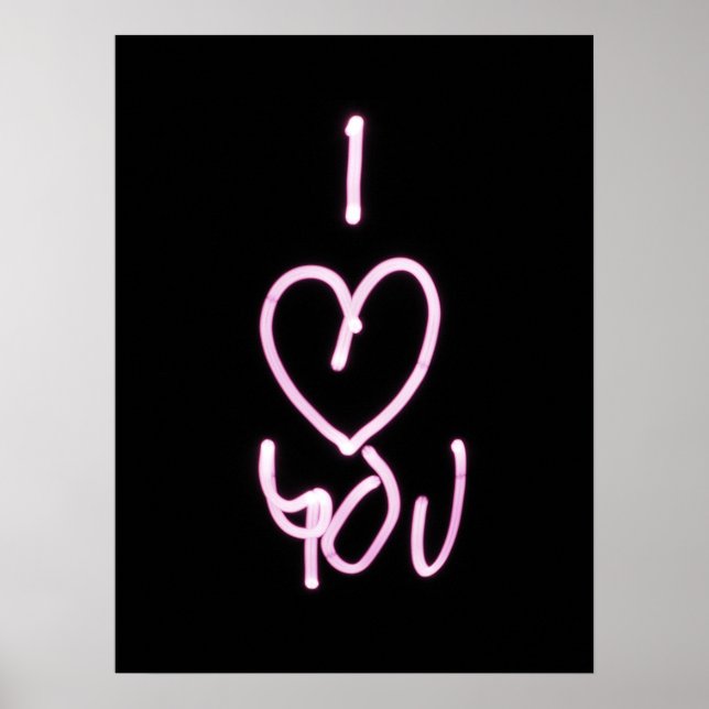 Affiche Valentines Day Love U Typographic Image Citation A (Devant)