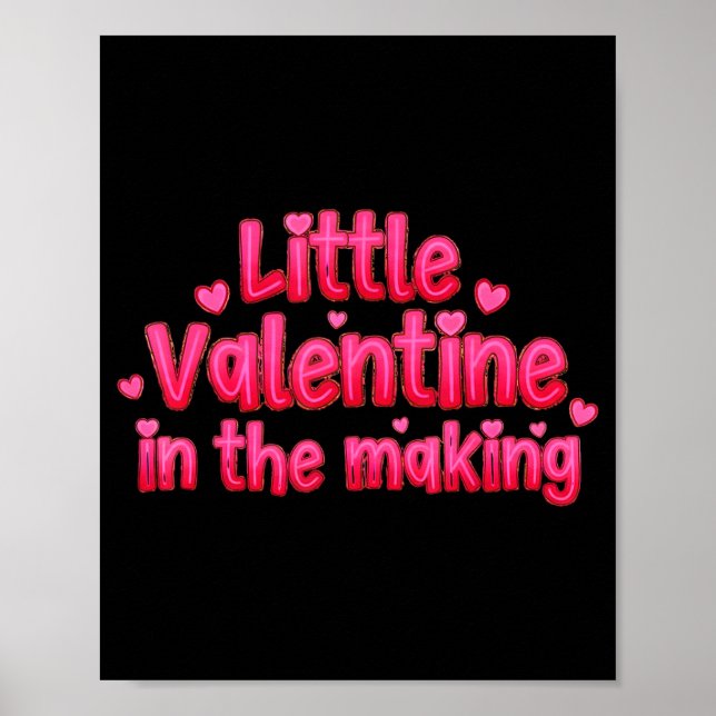 Affiche Valentines Day Pregnancy Announcement Little Valen (Devant)