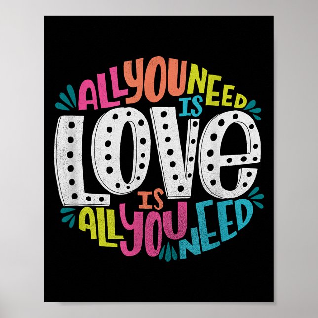 Affiche Valentine's Day Product - All You Need Is Love  (Devant)