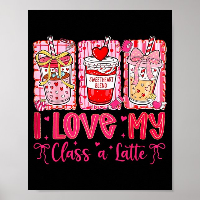 Affiche Valentines I Love My Cl A Latte Coquette Coffee Te (Devant)