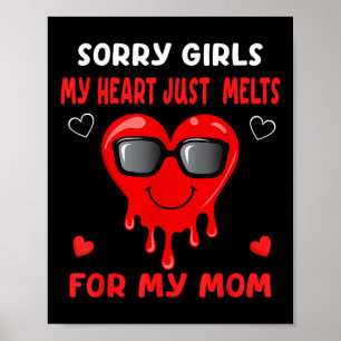 Affiche Valentines Jour Gares Enfants Fils Mon Coeur Fond