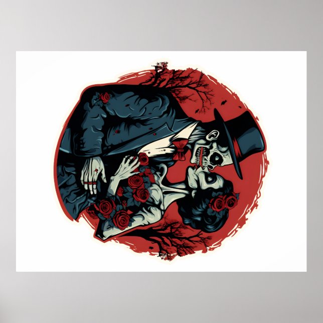 Affiche Valentines jour zombies amour (Devant)