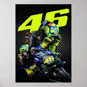 Affiche valentino rossi, légende moto gp, le docteur 46,