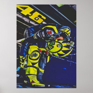 Affiche valentino rossi, légende moto gp, le docteur 46,