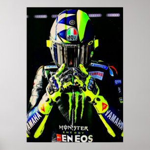 Affiche valentino rossi, légende moto gp, le docteur 46,