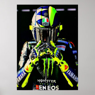 Affiche valentino rossi, légende moto gp, le docteur 46,