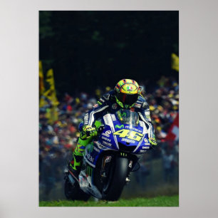 Affiche valentino rossi, légende moto gp, le docteur 46,