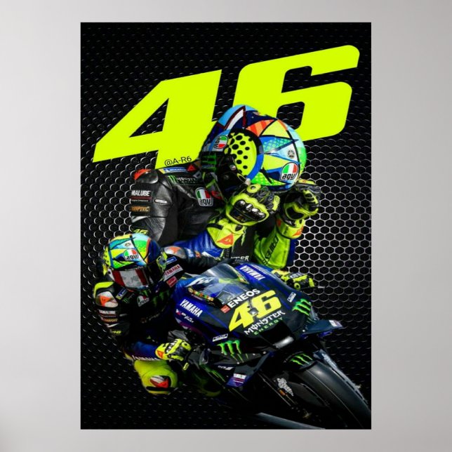 Affiche valentino rossi, moto gp legend,    the doctor 46, (Devant)