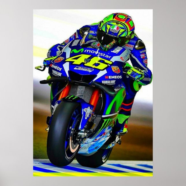 Affiche valentino rossi, moto gp legend,    the doctor 46, (Devant)