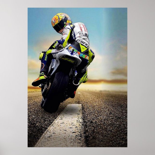 Affiche valentino rossi, moto gp legend,    the doctor 46, (Devant)