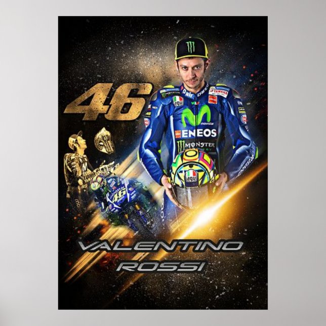 Affiche valentino rossi, moto gp legend,    the doctor 46, (Devant)