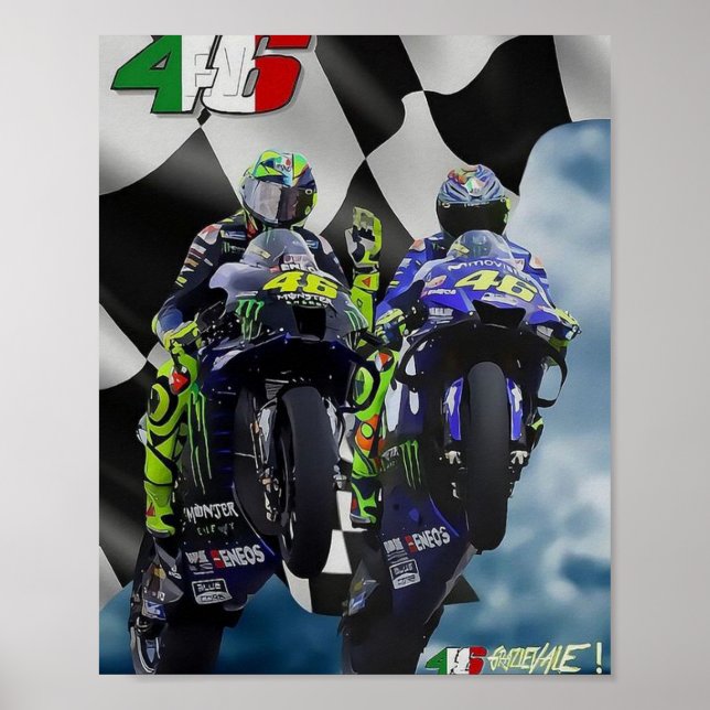 Affiche valentino rossi, moto gp legend, the doctor 46, ro (Devant)