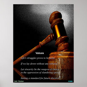 Affiche Valeurs