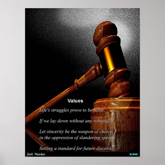 Affiche Valeurs (Devant)