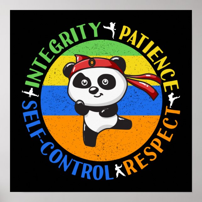 Affiche Valeurs des arts martiaux - Garçons Karate Mindset (Devant)