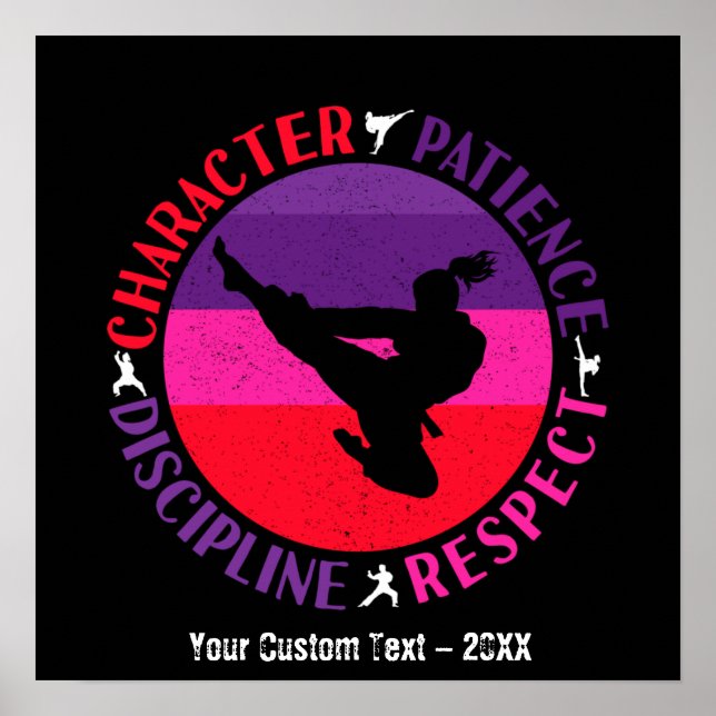 Affiche Valeurs fondamentales des arts martiaux - Karate (Devant)