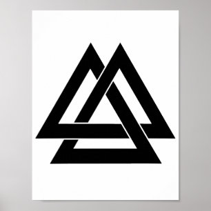 Affiche Valknut - Noir