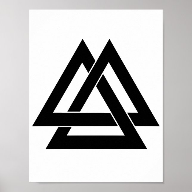 Affiche Valknut - Noir (Devant)