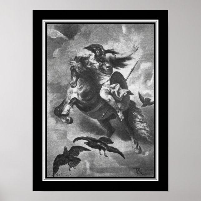 Affiche "Valkyrie" 1884 Mythologie norse (Devant)