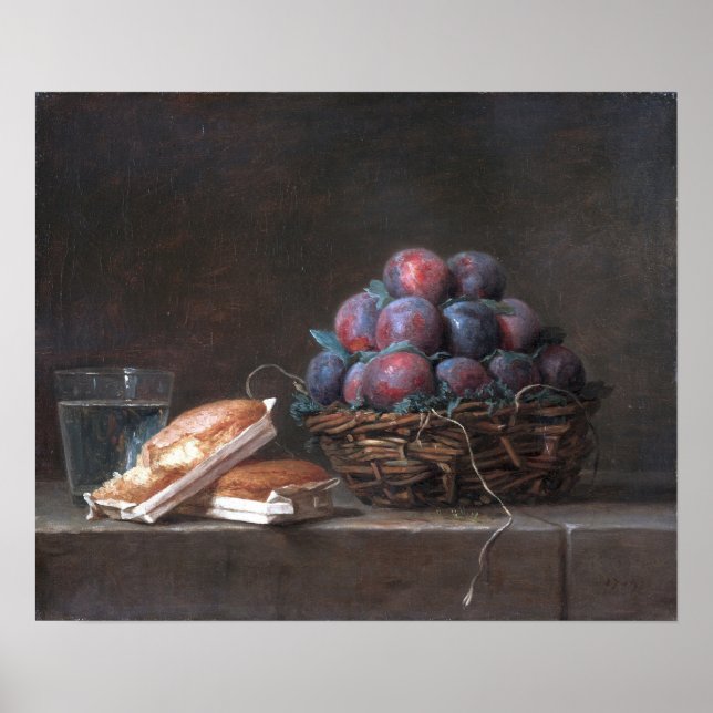 Affiche Vallayer-Coster - Panier de prunes (Devant)