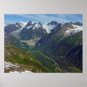 Affiche Vallée Alaska sculptée par un glacier