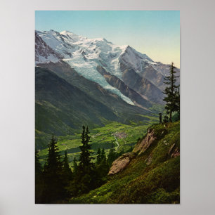 Affiche Vallée de Chamonix - Montblanc et La Flegere