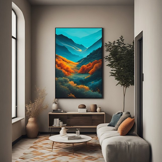 Affiche Vallée de Couleurs Vives (Créateur téléchargé)