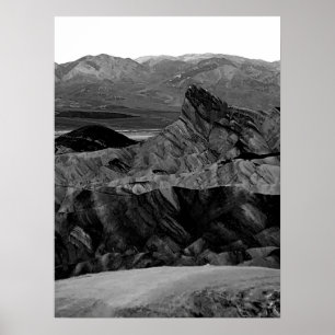 Affiche Vallée de la mort Zabriskie Point Black White Phot