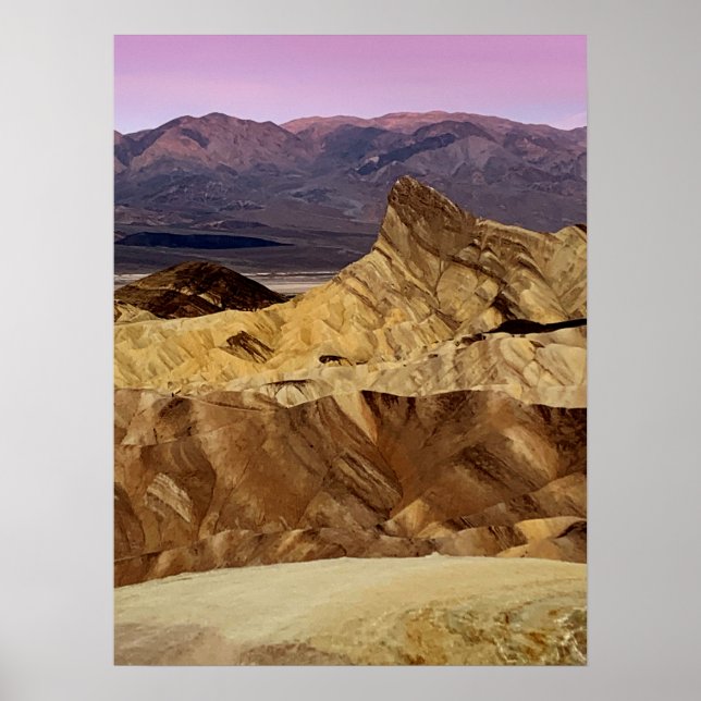 Affiche Vallée de la mort Zabriskie Point Photo (Devant)