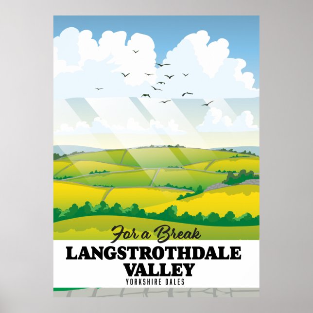 Affiche vallée de Langstrothdale Yorkshire Dales (Devant)