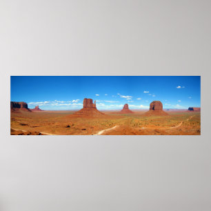 Affiche Vallée de monument entre l'Arizona et l'Utah