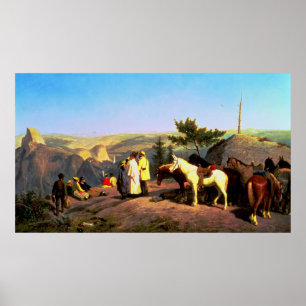 Affiche Vallée de Yosemite depuis Glacier Point 1874