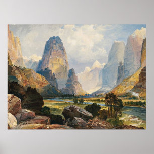 Affiche Vallée des Eaux Babillardes Sud de l'Utah,