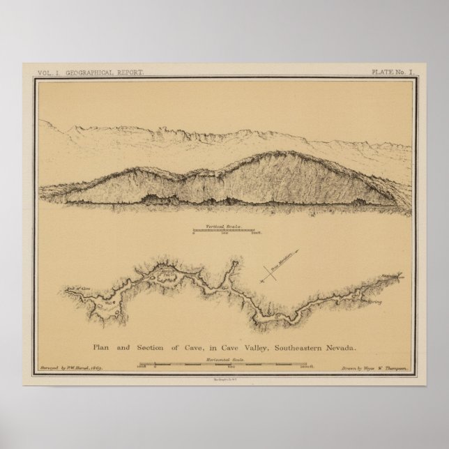 Affiche Vallée des grottes, Nevada (Devant)