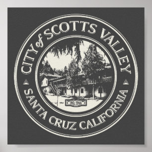 AFFICHE VALLÉE DES SCOTTS - PÈRE NOËL CRUZ CALIFORNIE