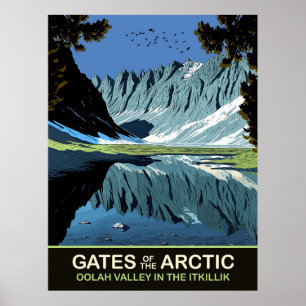 Affiche Vallée d'Oolah à Itkillik, Portes de l'Arctique