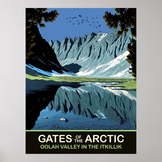 Affiche Vallée d'Oolah dans l'Itkillik, Gates of Arctic (Devant)