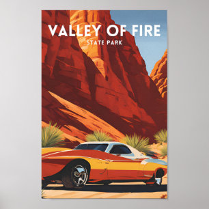 Affiche Vallée du feu Parc d'état Voyage