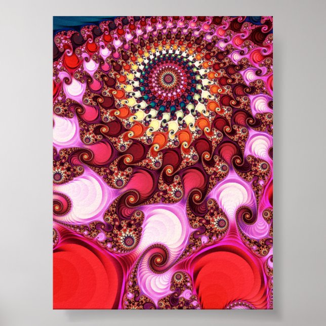 Affiche Vallée du hippocampe de Mandelbrot - Zoom fractal  (Devant)