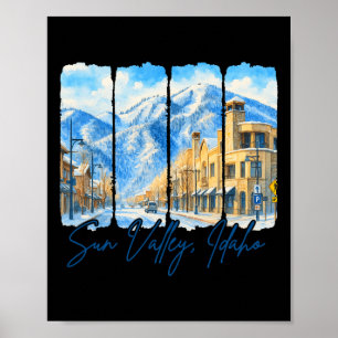 Affiche Vallée du Soleil Idaho Coup de pinceau itinérant S