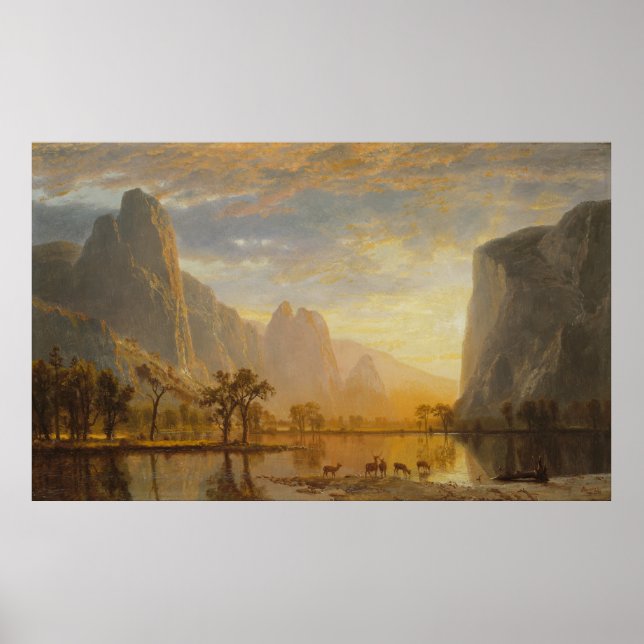 Affiche Vallée du Yosemite [1864] par Albert Bierstadt (Devant)