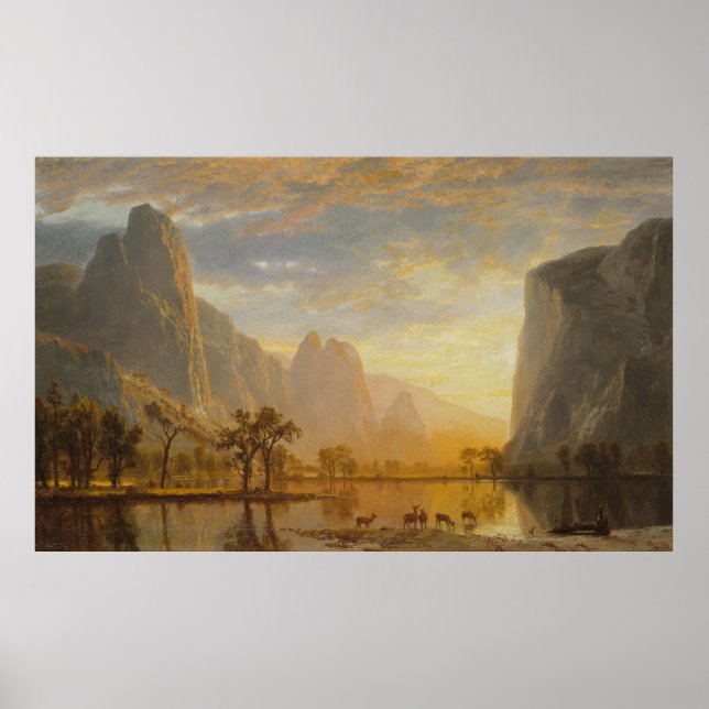 Affiche Vallée du Yosemite par Albert Bierstadt (Devant)