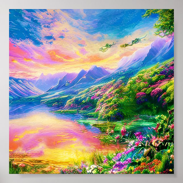 Affiche Vallée florale douce (Devant)