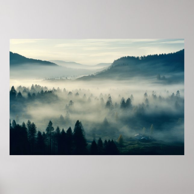 Affiche Vallée Paysage Méditation Serene Calme (Devant)