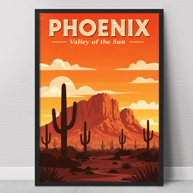 Affiche Vallée vintage de Phoenix du Soleil (Créateur téléchargé)